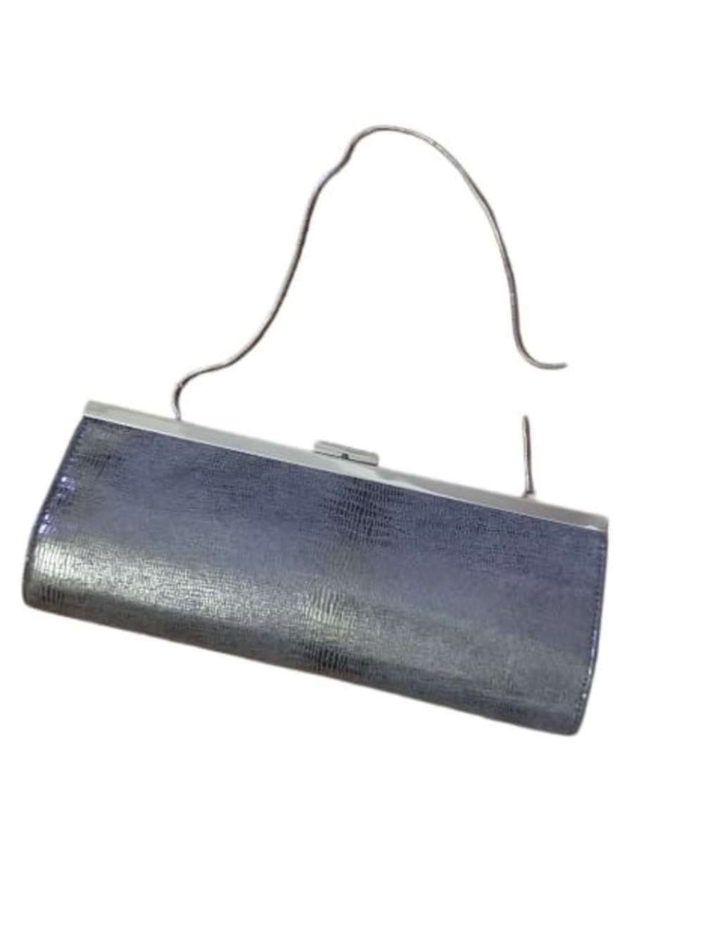 Banana Republic Brown Leather Clutch with Silver Hardware